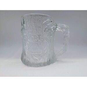 Vintage 1993 McDonalds Flintstones Treemendous Glass Mug RocDonalds Clear Mug